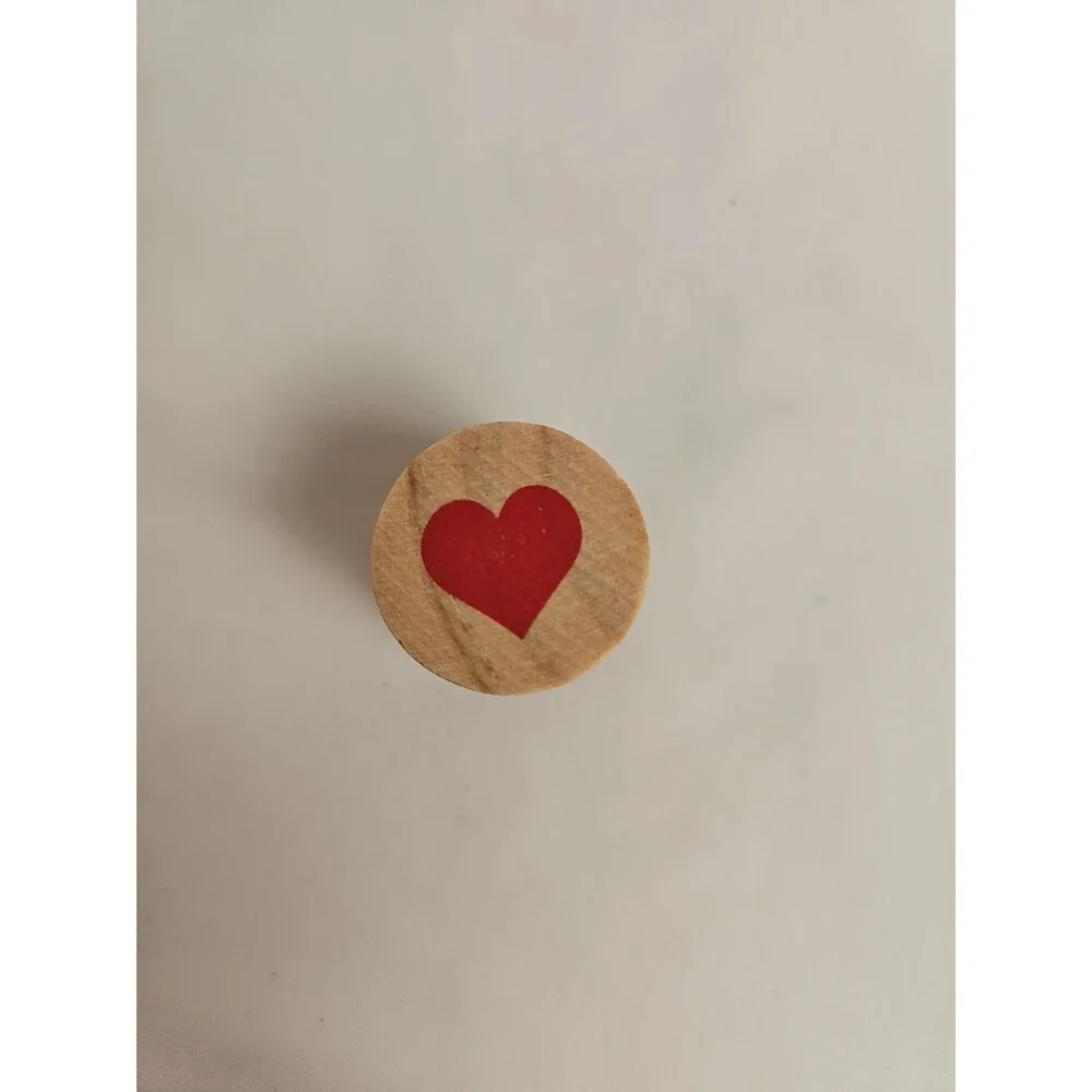 Lot of 13 Wood Mounted Rubber Stamps with 2 Craft Smart Ink Pads Heart Starfish